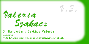 valeria szakacs business card