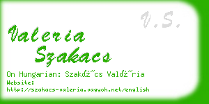 valeria szakacs business card
